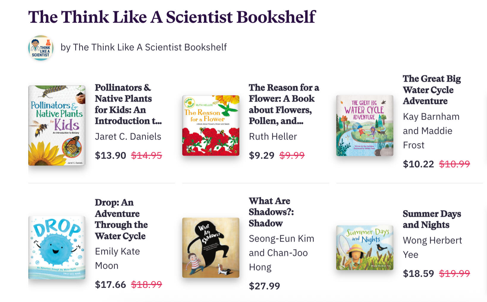 Think Like A Scientist Bookshelf Bookshop Science Books